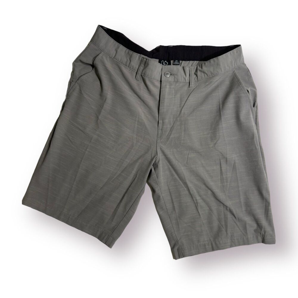 Burnside Men's 36” Waist Shorts Hybrid Stretch Cotton Walking Charcoal
